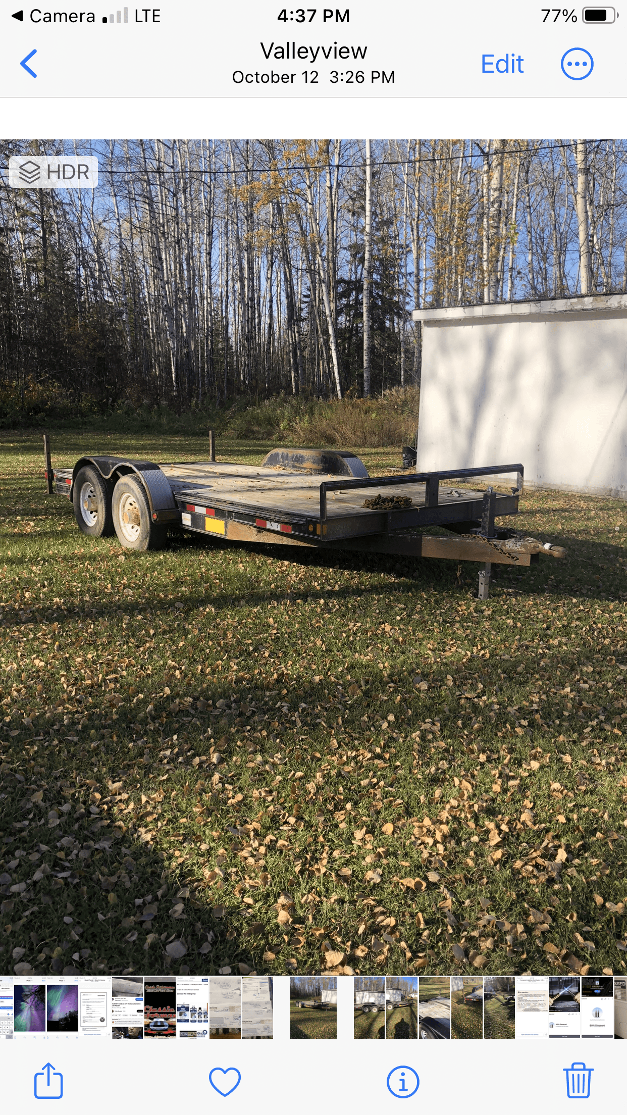 Photo of 2006 heavy duty 16’ equipment/car hauler trailer 