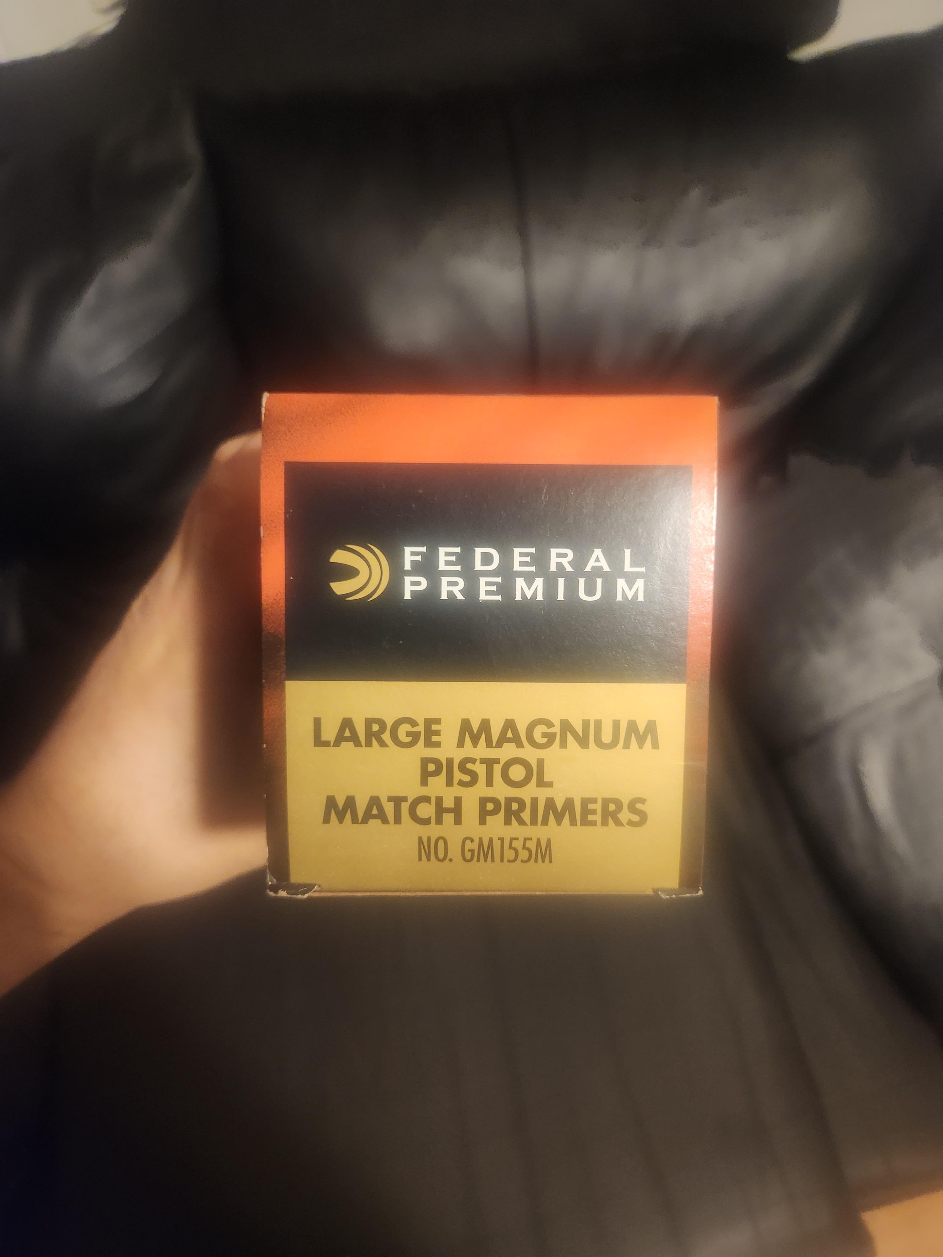 Photo of Federal large magnum pistol match primer 