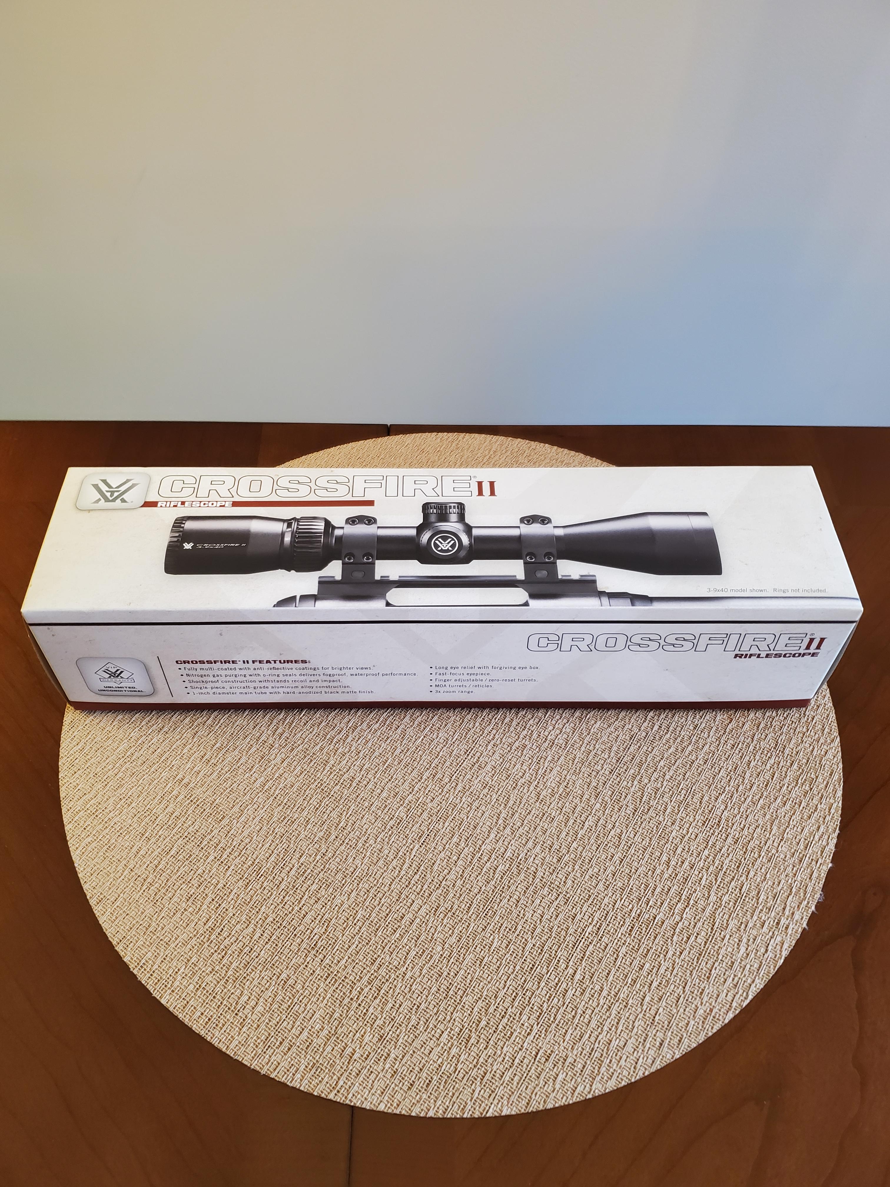 Photo of New Vortex Crossfire II 3-9x50 Scope. V-Plex Reticle.