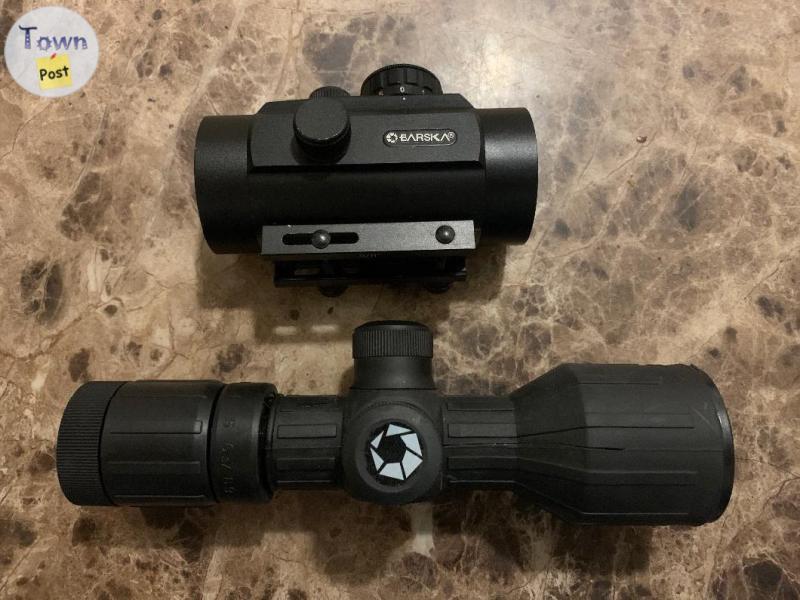 Photo of Barska IR scope and red dot