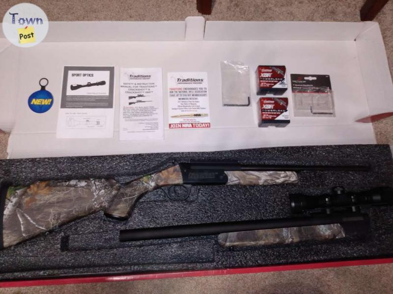 Photo of Traditions Crackshot XBR - Realtree Edge Camo Pattern .22/Archery Bolt Combo Platform Shooter. Allows You to Shoot Arrows Out of Your Crackshot Rifle with Exchangeable Barrels. Extras Included.