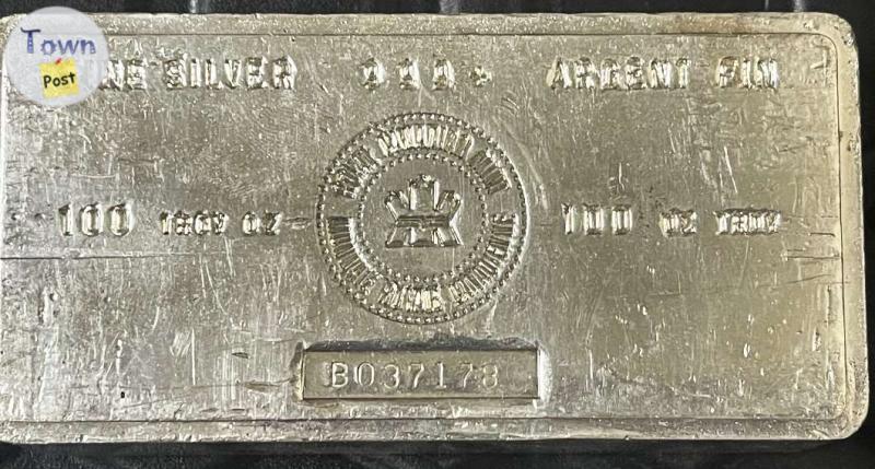 Photo of Vintage RCM Old 100oz Silver Bar .999