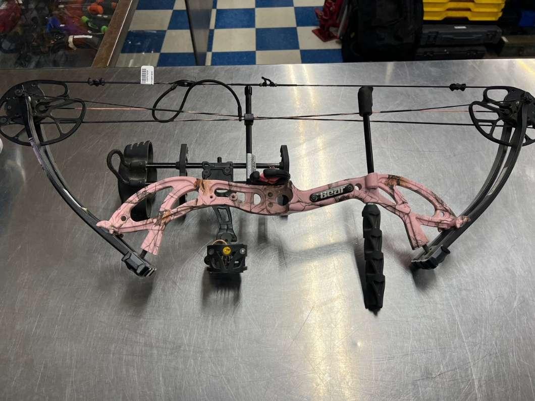 Photo of BEAR ARCHERY CRUZER G-2 COMPOUND BOW PINK REALTREE CAMO