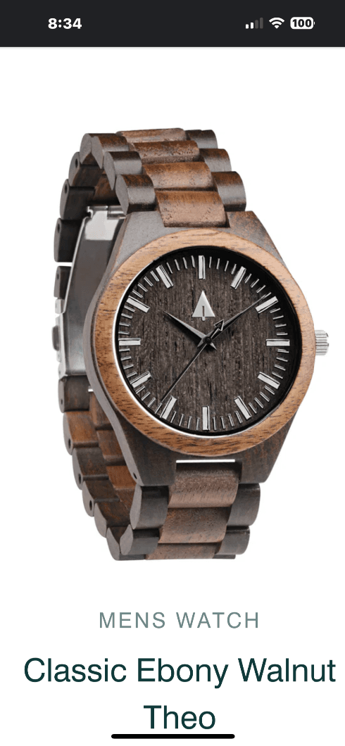 Photo of Treehut wooden watch 